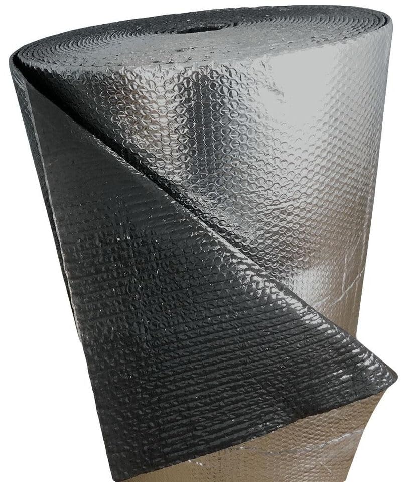 Reflective Black / Silver FOIL Double Bubble Foil Insulation Roll