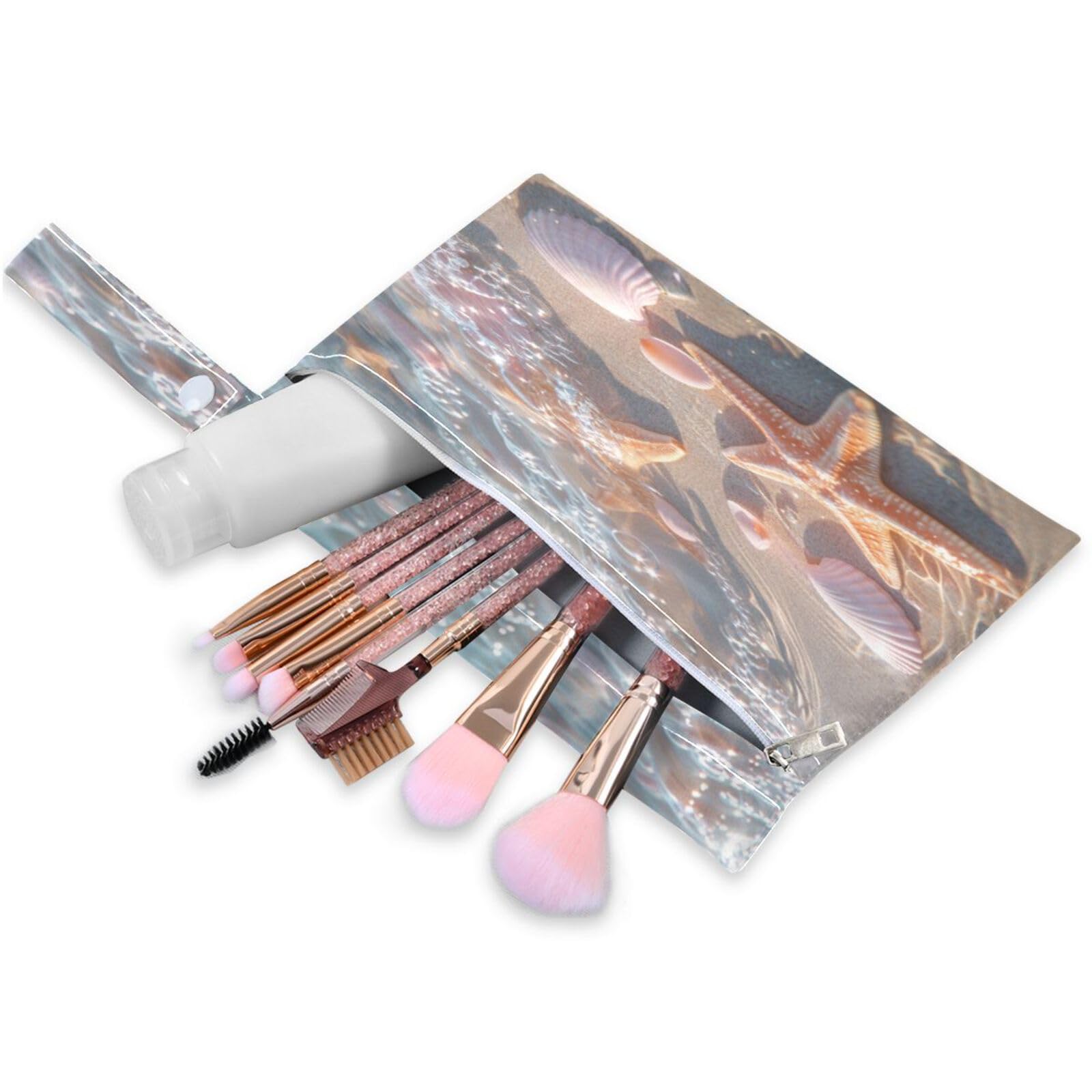 Coikll Wet Dry Bags for Cloth Diaper 2 Pack Waterproof Yoga Gym Bag for Swimsuit Wet Clothes Baby Items-?Sand and Seashells?