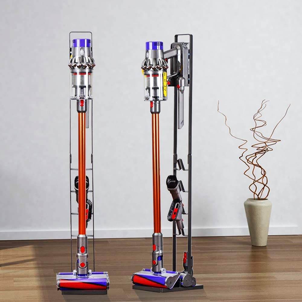 Staffa Supporto per Accessori ed Aspirapolvere DYSON V6 V7 V8 V10 V11 DC30 DC31 DC34 DC35 DC58 DC59 DC62 DC74 - Garanzia 24 Mesi Figevida - Colore: NERO