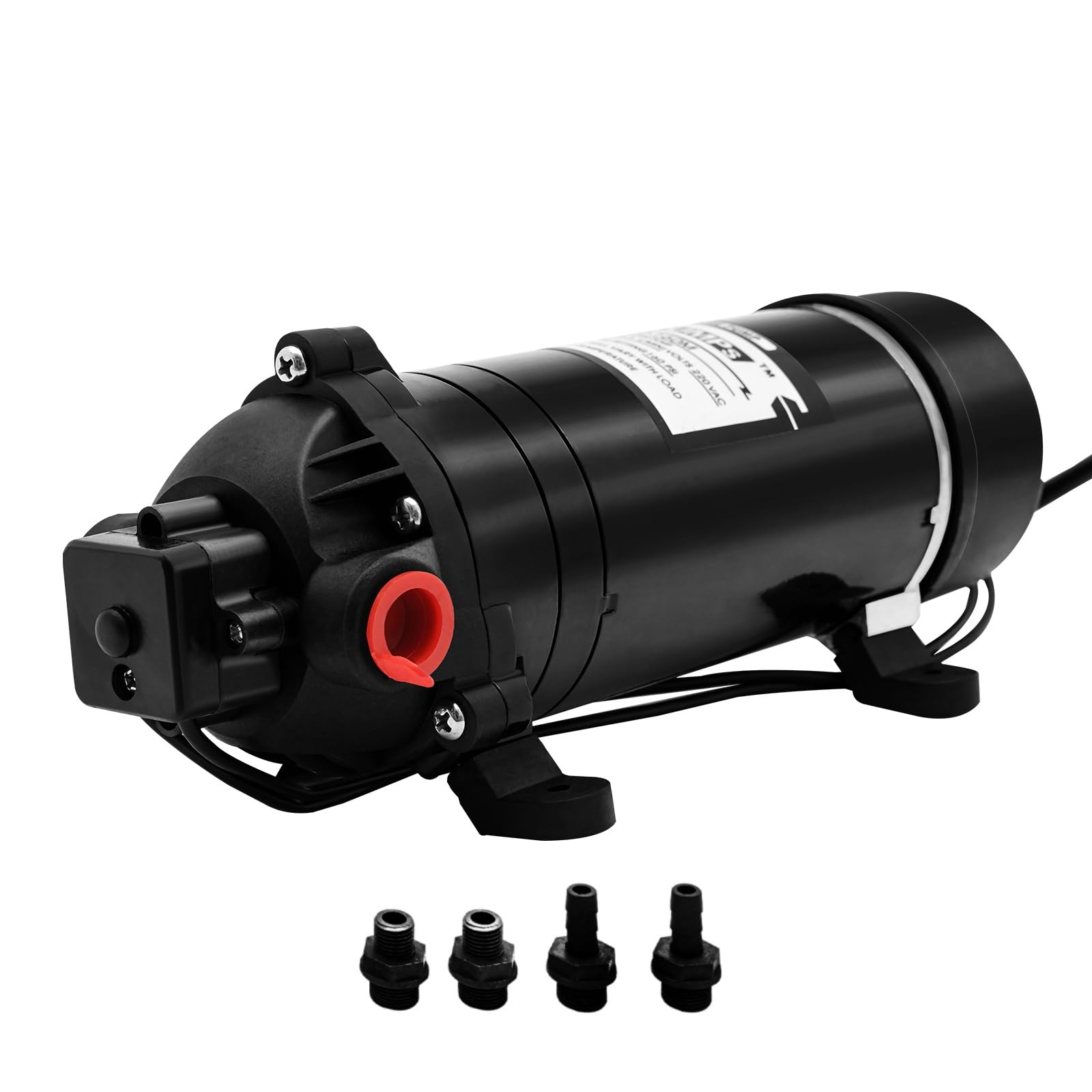 Pompa dell'acqua ad alta pressione, 120 W, 0,55 A, pompa a membrana a 3 camere, 160 PSI Gardena, 220 V, pompa da giardino 5,1 – 5,5 l/min
