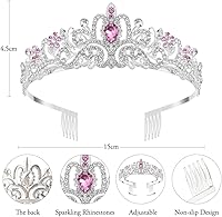 Vista 94 de Corona, coronas para mujer, tiaras para mujer, corona de princesa, corona de cumpleaños, tiaras y coronas para mujer diadema de cumpleaños, Aleación