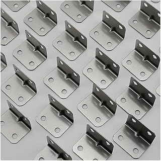 SINEKY 10pcs Angle Iron Board Table, Chair, Cabinet, Wardrobe, Fixed Connector, 90-Degree Angle Iron Plate Bracket
