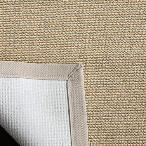 Tapis en fibres naturelles salon chambre 152x244 cm Safavieh ivoire