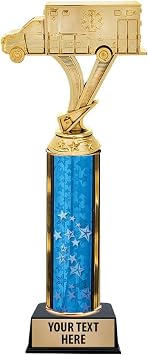 Crown Awards 10.5" Ambulance Trophy, Ambulance Trophies with Customized Text