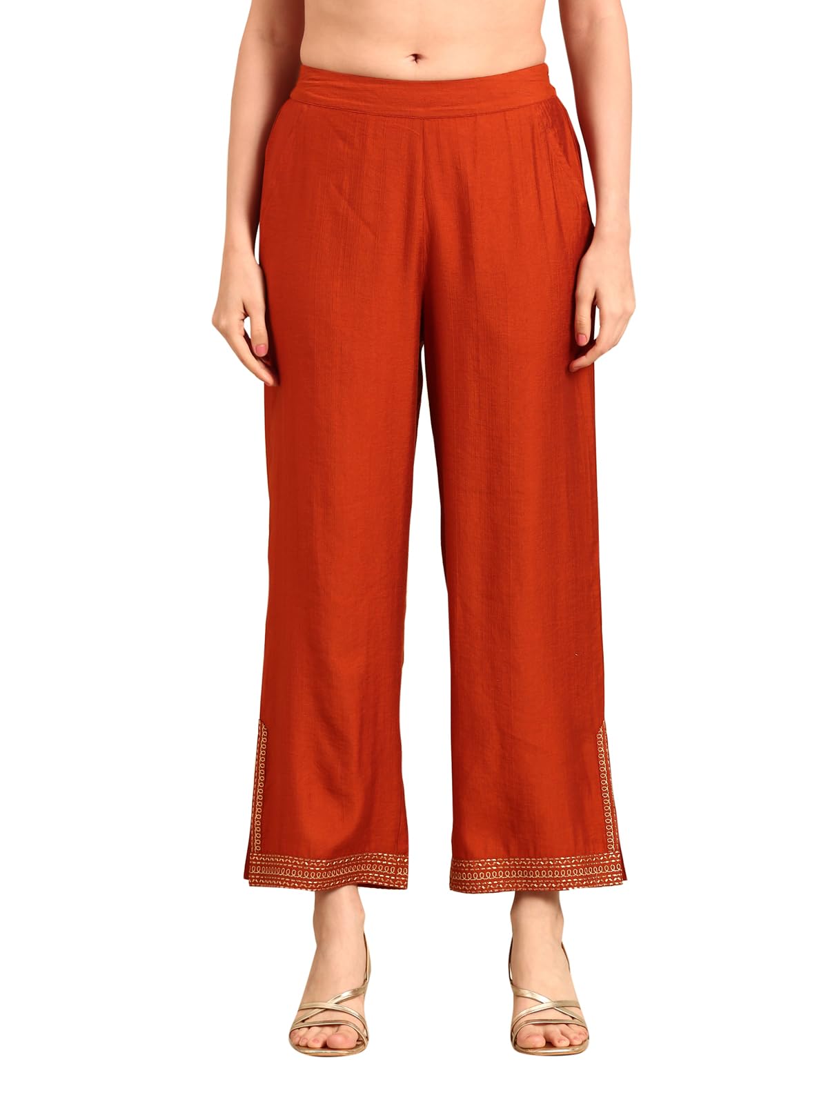 de moza Women Palazzo Woven Bottom Solid Viscose-picture-40