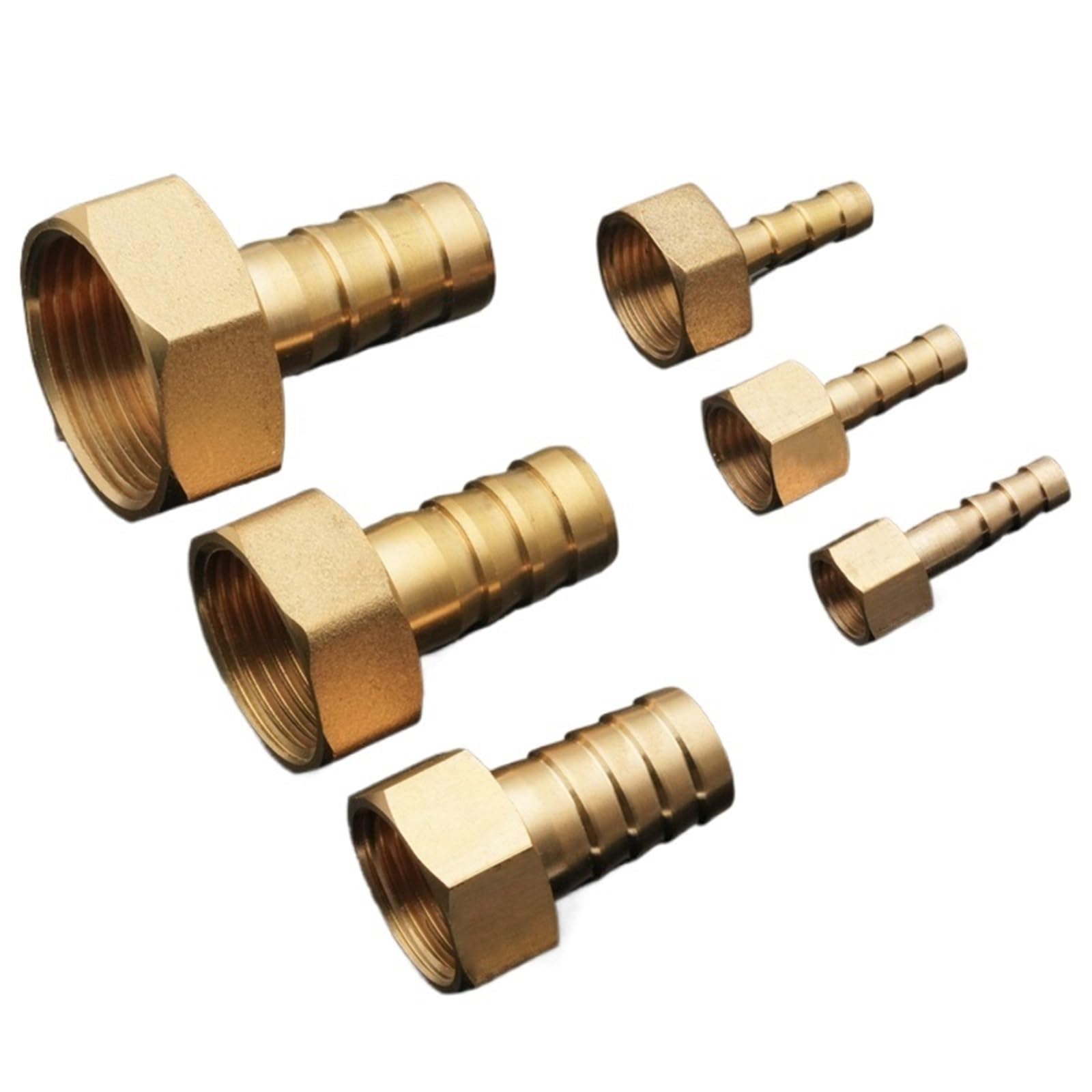 Pipe Fittings Brass ID 3mm-25mm Hose Connector M6-M22 and 1/8'' 1/4'' 3/8" 1/2'' Female Thread(32mm,1/2")