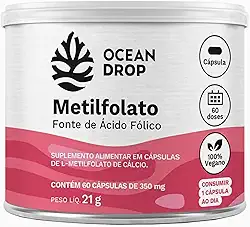 Metilfolato Vitamina B9 350 Mg 60 Caps - Ocean Drop