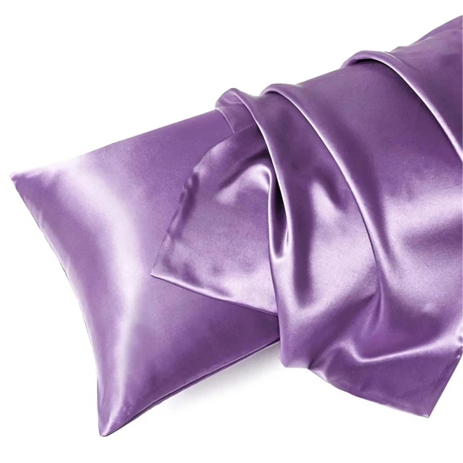 LYXYGMV Silk Pillowcase Bed Pillow Covers Cases Home Bedding for Bedrooms(Color 11,1PCx51x66cm(20x26in))