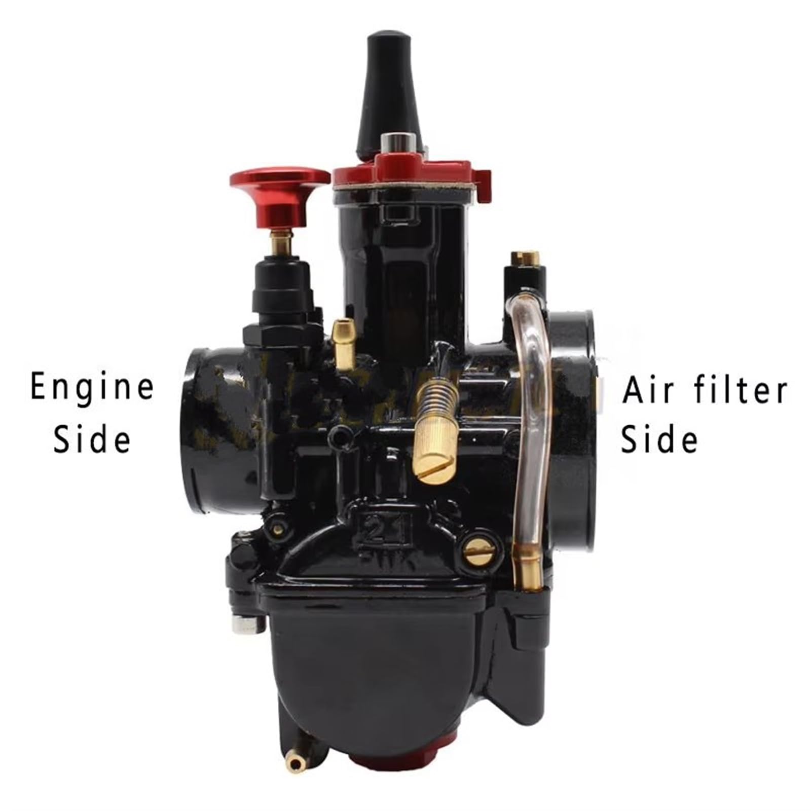 Carburateurs pour Moto Carburateur à Rideau Plat pour Moto, 21 24 26 28 30 32 34mm, pour PWK Pit Bike, Accessoires Motocross Carburettor(32mm)