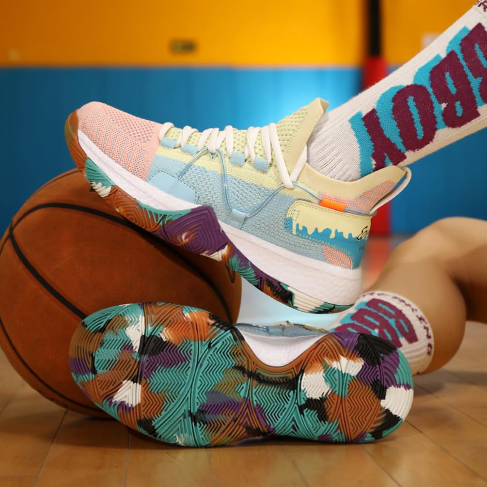 Męskie buty do koszykówki, buty sportowe, amortyzujące wstrząsy, oddychające, do koszykówki, męskie, lekkie buty sportowe, do biegania, antypoślizgowe, sportowe sneakersy, bsk f23, 36 EU