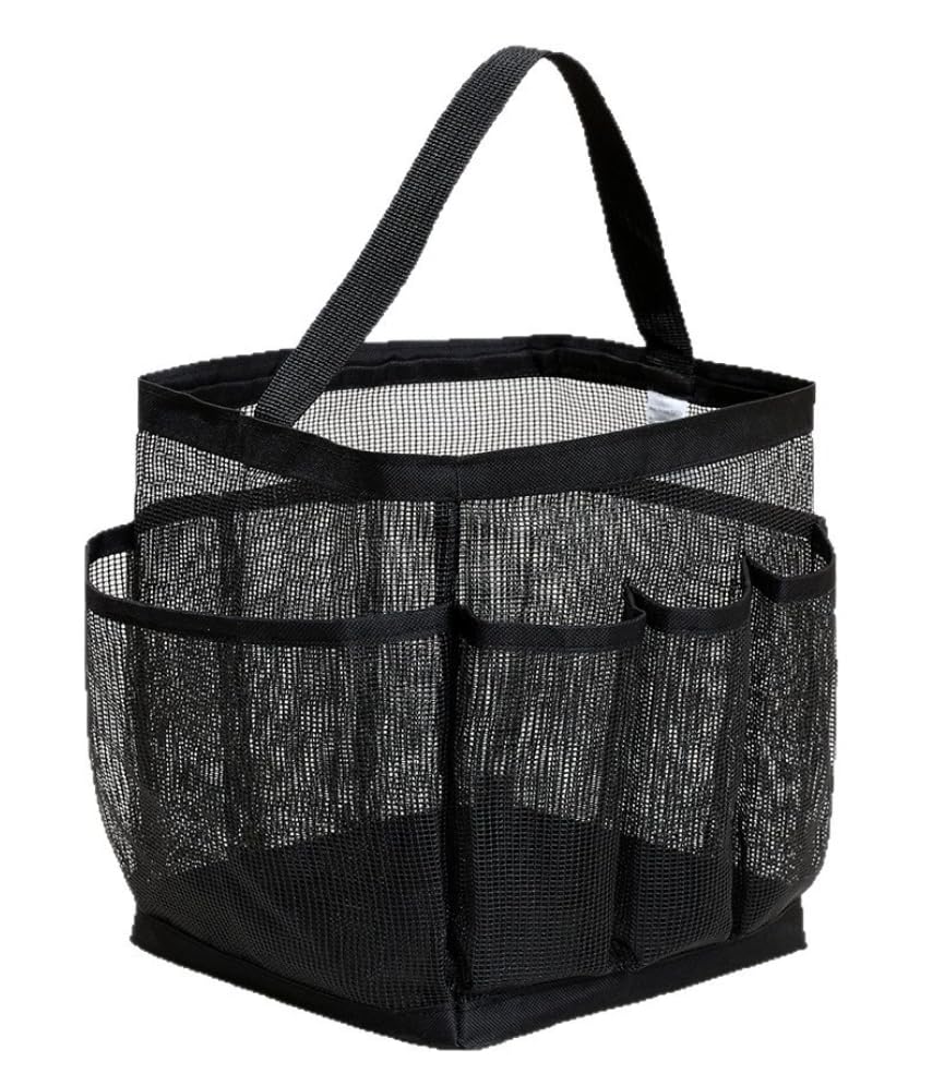 2-Pack Mesh Shower Caddy Bags Quick-Dry Hanging Toiletry Organizer Tote with Multi-Pocket Design Versatile for Dorm Gym Travel