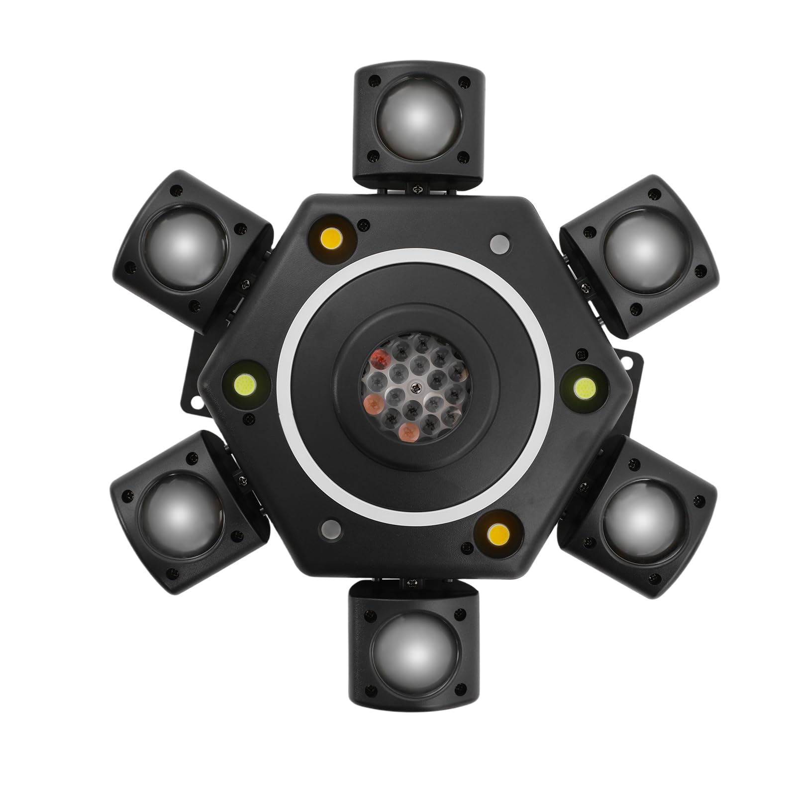 Luce da discoteca a 6 bracci, in ABS per DJ con telecomando, per DJ, nastri, bar, pub, club, 32 x 32 x 18 cm