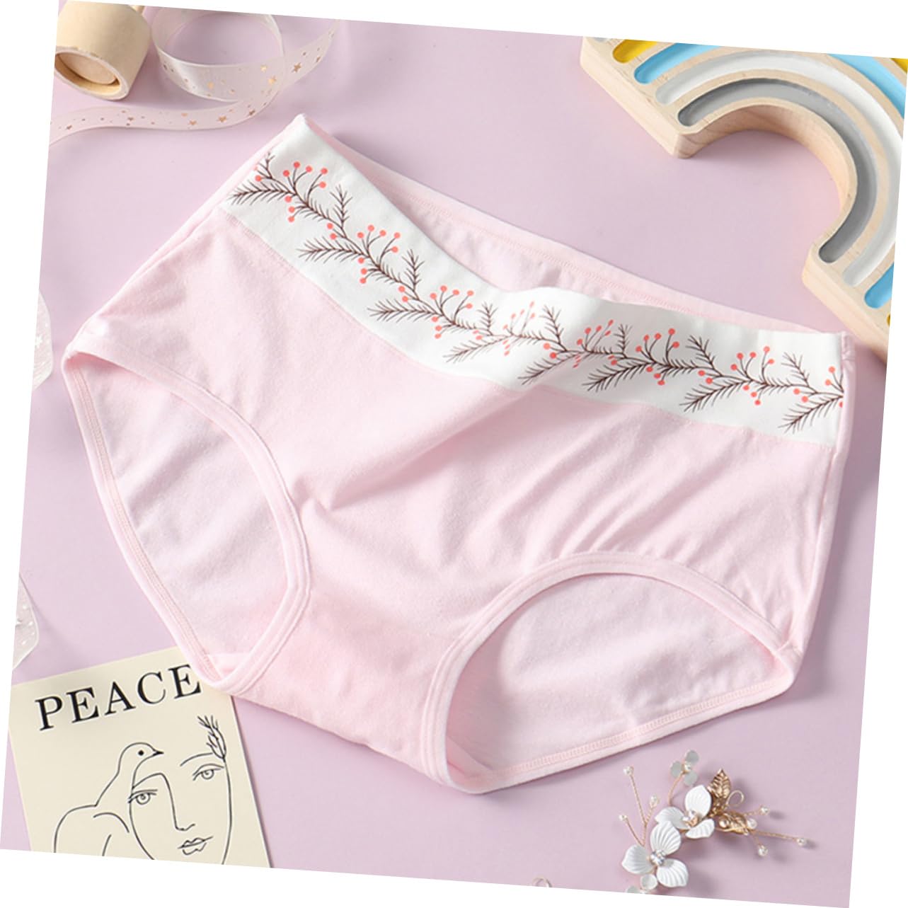 SHERCHPRY 8 piezas de ropa interior de algodón suave para niña, calzoncillos de algodón para mujer, ropa interior triangular, bragas de algodón para