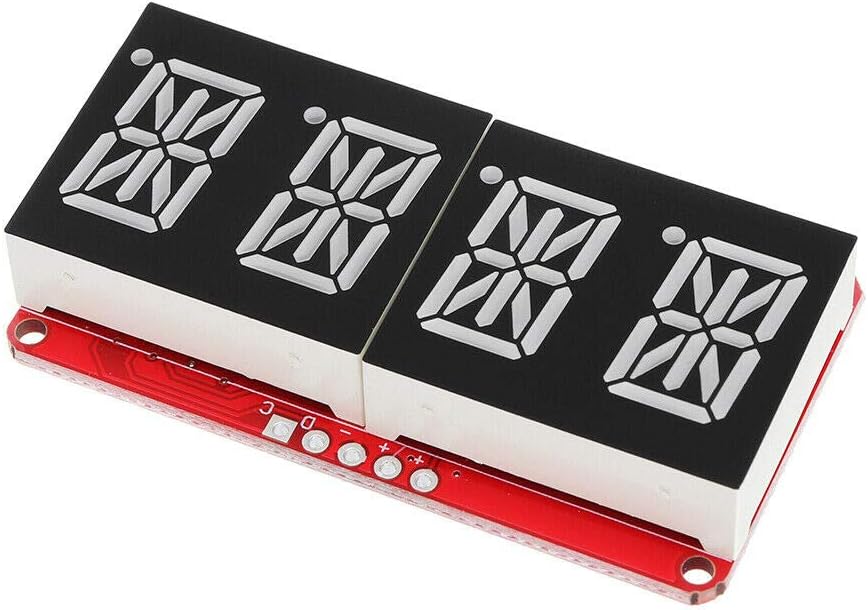 Electronic Components 5pcs 4-bit Pozidriv 0.54 Inch 14-Segment LED Digital Tube Module Red I2C Control