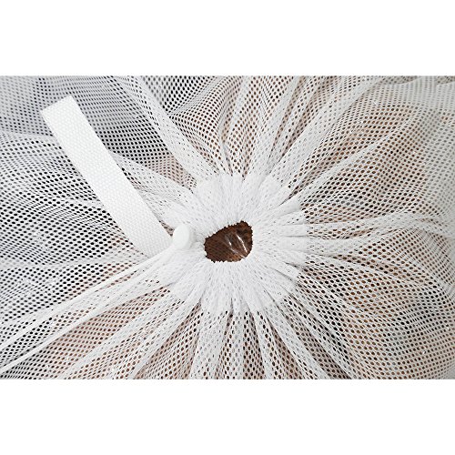 Large Mesh Drawstring Travel Laundry Bag Polyester White 1 Pack Durable,Reusable,Foldable,Heavy Duty Storage Hanging Apartment Commercial Wash Bag For Delicates Clothes,Dirty Garment,Socks,Blouse #TOP6