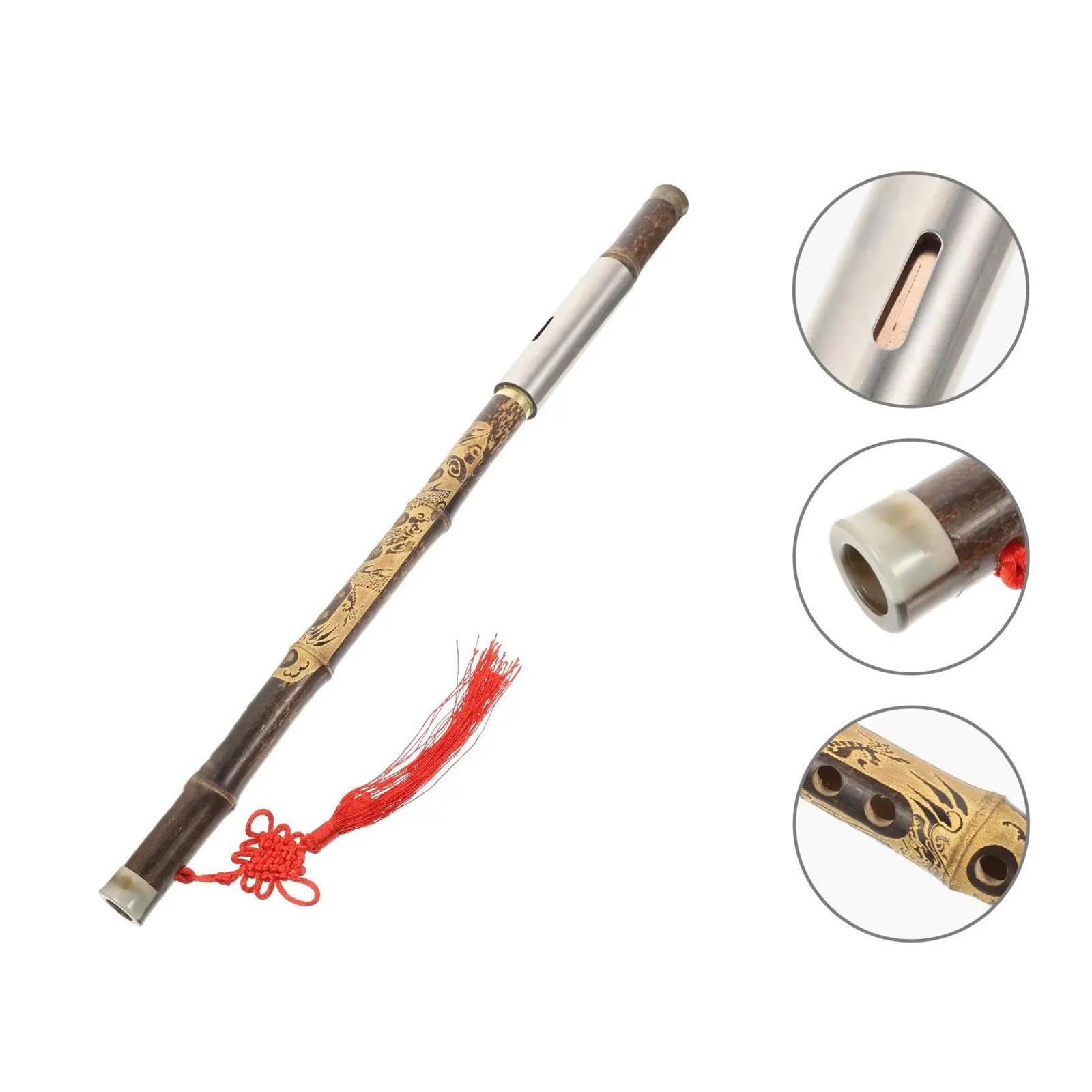 Flauta De Bambú De Madera 1 Pieza De Flauta De Bambú Bawu Con Clave F Y Tono Dulce Para Clarinete Tradicional Profesional