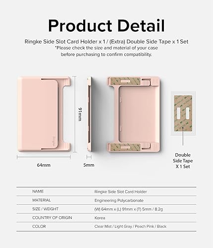 Miniatura 5 de Ringke Tarjetero con ranura lateral para teléfono, tarjetero para mujeres, hombres, tarjetas de crédito de identificación, compatible con iPhone,