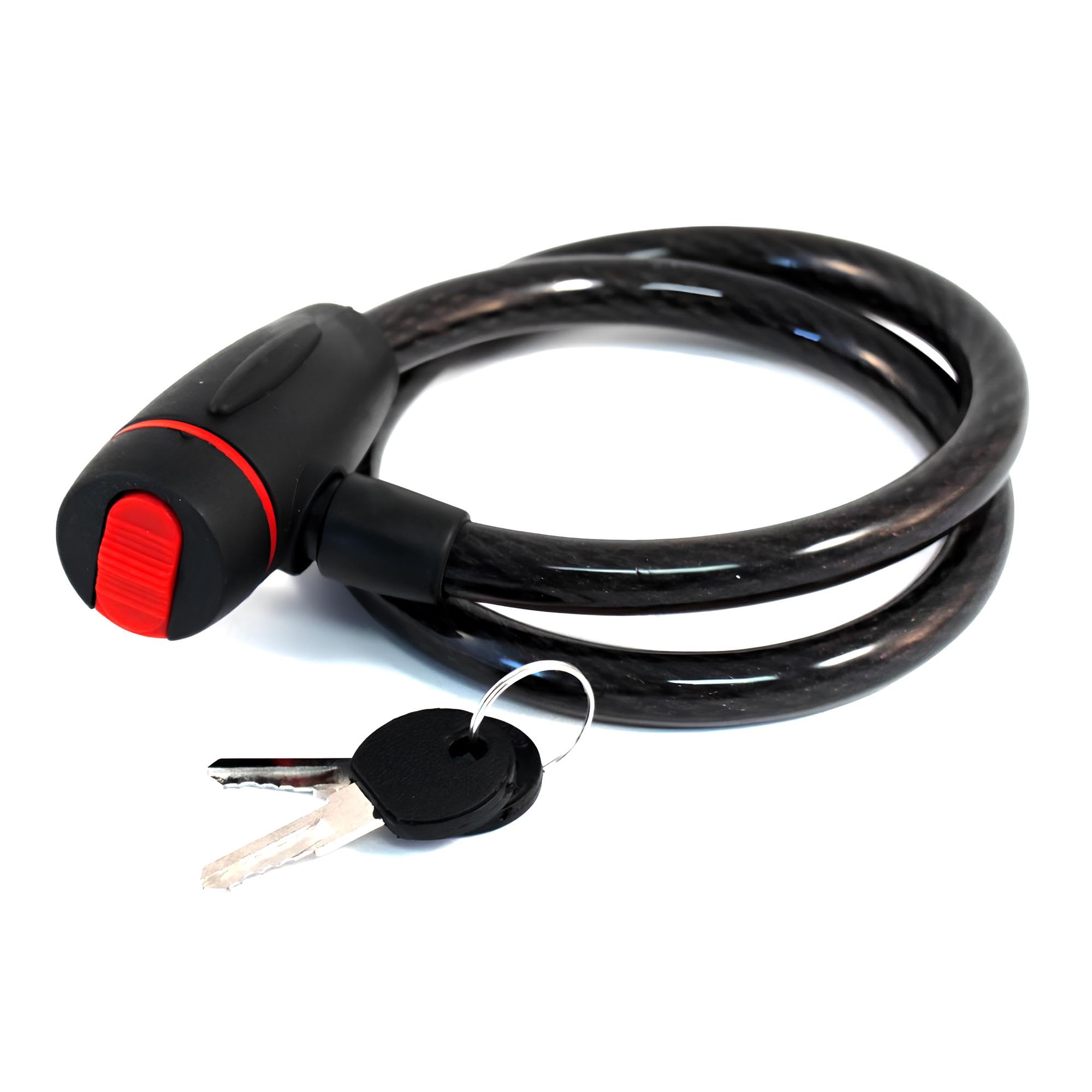 KANDID Heavy Duty Bike Lock Cable - Anti-Theft Bicycle Lock with 2 Keys, Weatherproof Bike Lock, Mounting Bracket, Fits Bike, Motorcycle, Scooter, Road Bike, Bicycle Helmet Lock Heavy