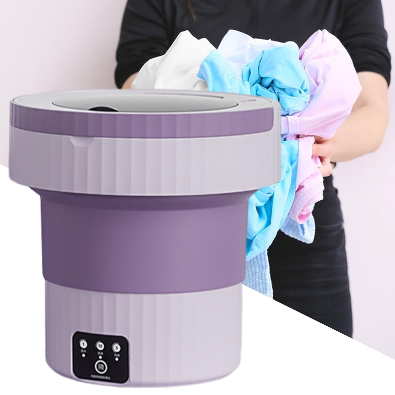 2-in-1 Waschmaschinen-tragbare Waschmaschine, intelligente tragbare | Haushaltswaschmaschine, Studenten-Unterwäsche Waschmaschine für Unterwäsche, leichte Kleidung, Babykleidung