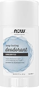 NOW Solutions, Long Lasting Deodorant, Unscented, Paraben & Aluminum Free, 2.2-Ounce