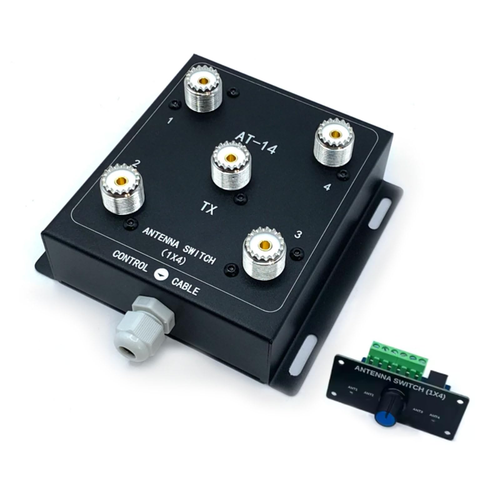 Sistema di commutazione antenna radiocomandata, 4 ingressi 500W PEP