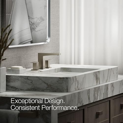 Miniatura 3 de Kohler Honesty - Grifo de baño generalizado 23255-4-BN con drenaje y montaje, níquel cepillado