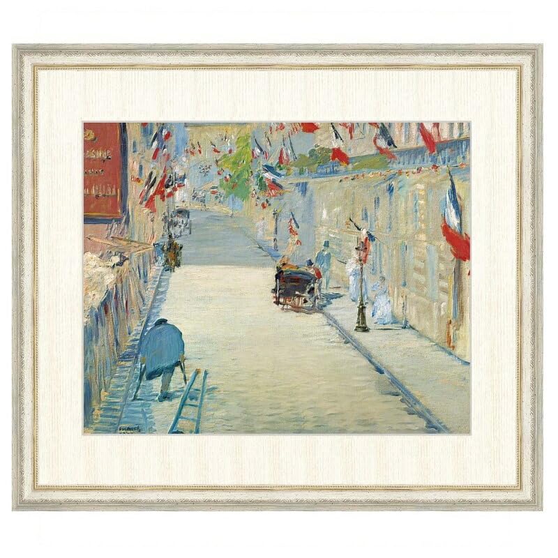エドゥアール・マネ、【パリのモニエ街】、希少な額装用画集より、状態
