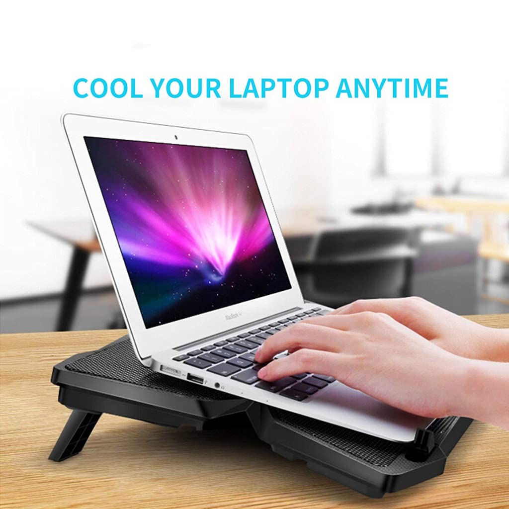 Supporto per computer portatile, con quattro ventole e 2 porte per 14-17"