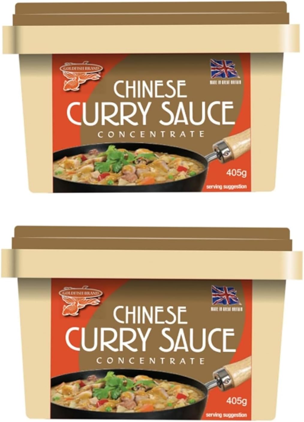 Goldfish Chinese Curry Sauce Concentrate 405g (Pack of 2) Authentic
