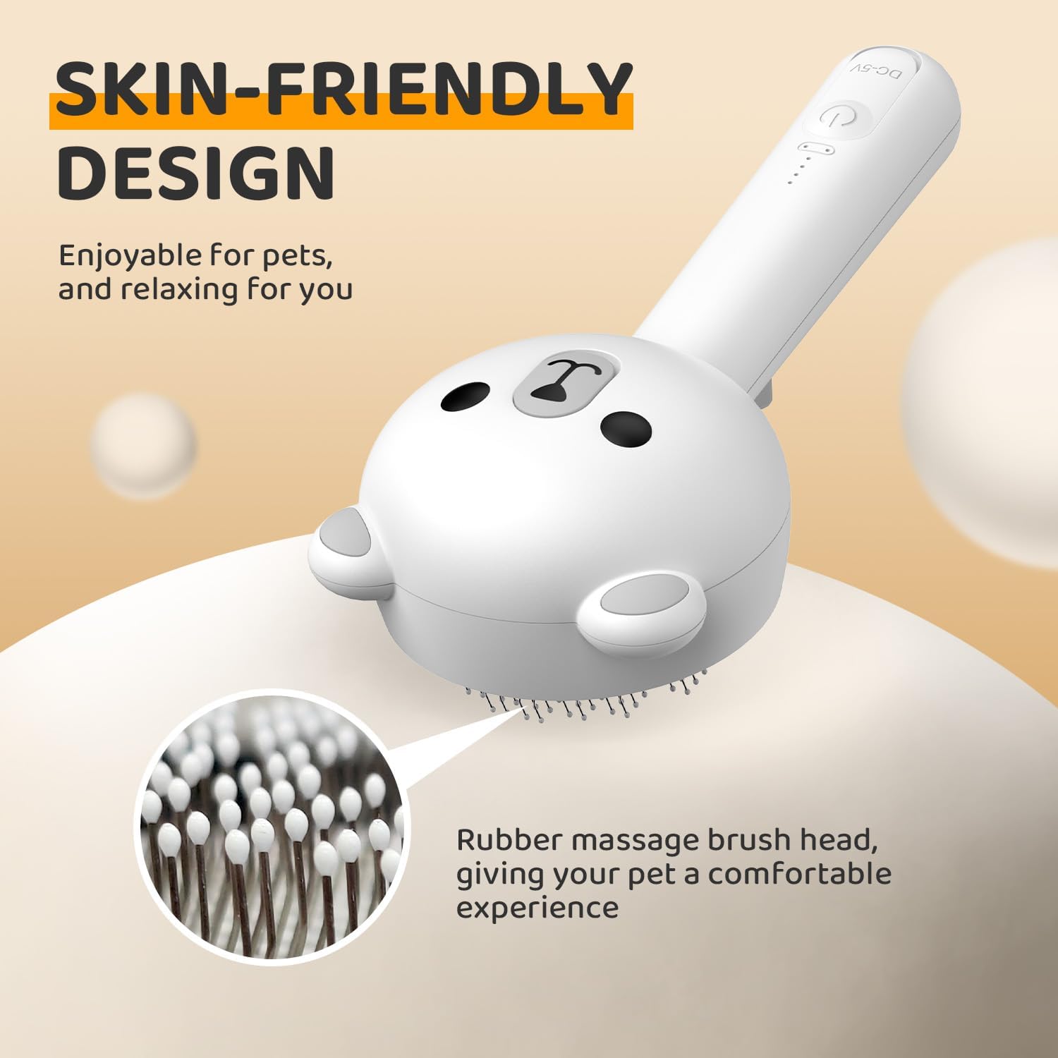 Cat Steam Brush, Self Cleaning Pet Spray Hair Removal Comb with Release Button, 3 in 1 Cat Brush for Indoor Cats for Shedding, Waterproof Pet Grooming Brushes for Long Short Haired Dogs Cats - image 7