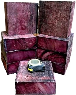 6 x 6 x 2 Lumber Bowl Turning Lathe Wood Blanks One Beautiful Exotic Board Dowel Cap Purpleheart