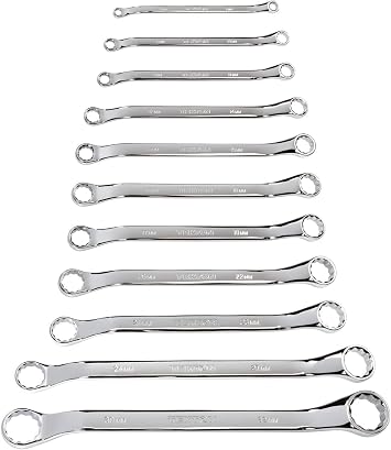 TEKTON 45-Degree Offset Box End Wrench Set, 11-Piece 6-32 mm | WBE24011