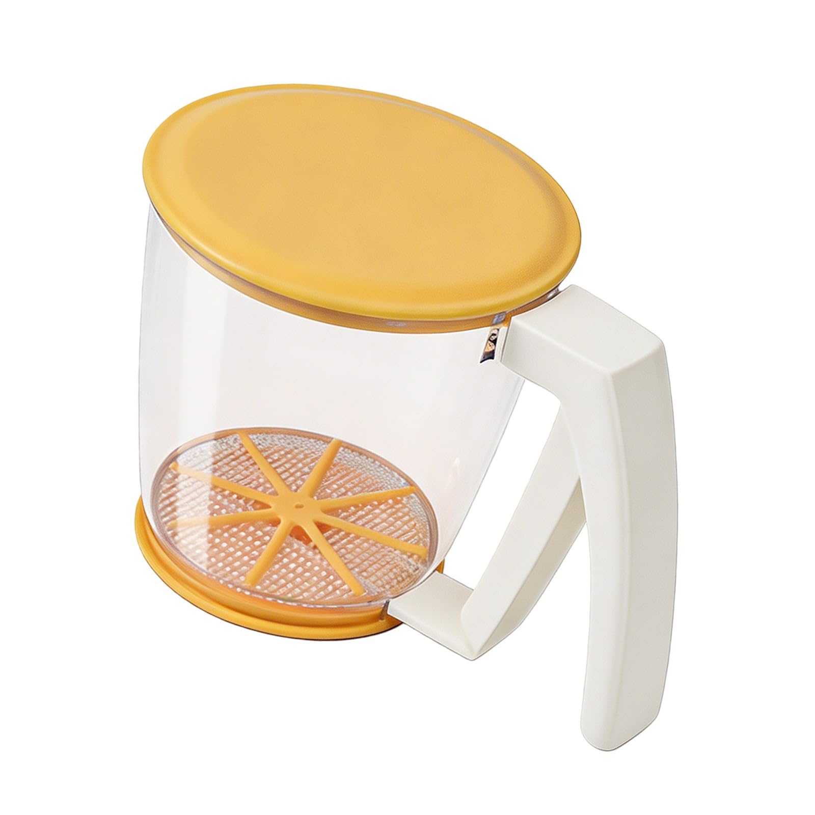 DSLKGWE Handheld Sieve Cups Kitchen Baking Supplies Flour Strainer Suitable for Cake Bread and Pastries Preparation Hand Clasped Flour Sifter