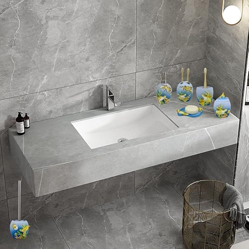 N-Brand Shanco Resin Sea Turtle Mother And Baby Soap Dish, Beach, Bathroom Accessory,Ocean Theme Sea Turtle Family Bathroom Decor,Coastal Decor (Ocean Blue) #TOP4