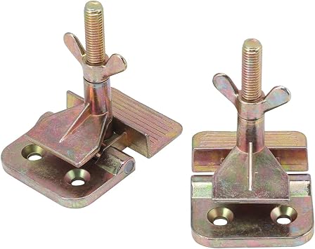 2 pcs Silk Screen Printing Metal Butterfly Hinge Clamp, Wide - Wing Thumbscrew Clamps with Loose Pin for Quick Screen Removal, Positive Locking Registration Tool for DIY Printing F