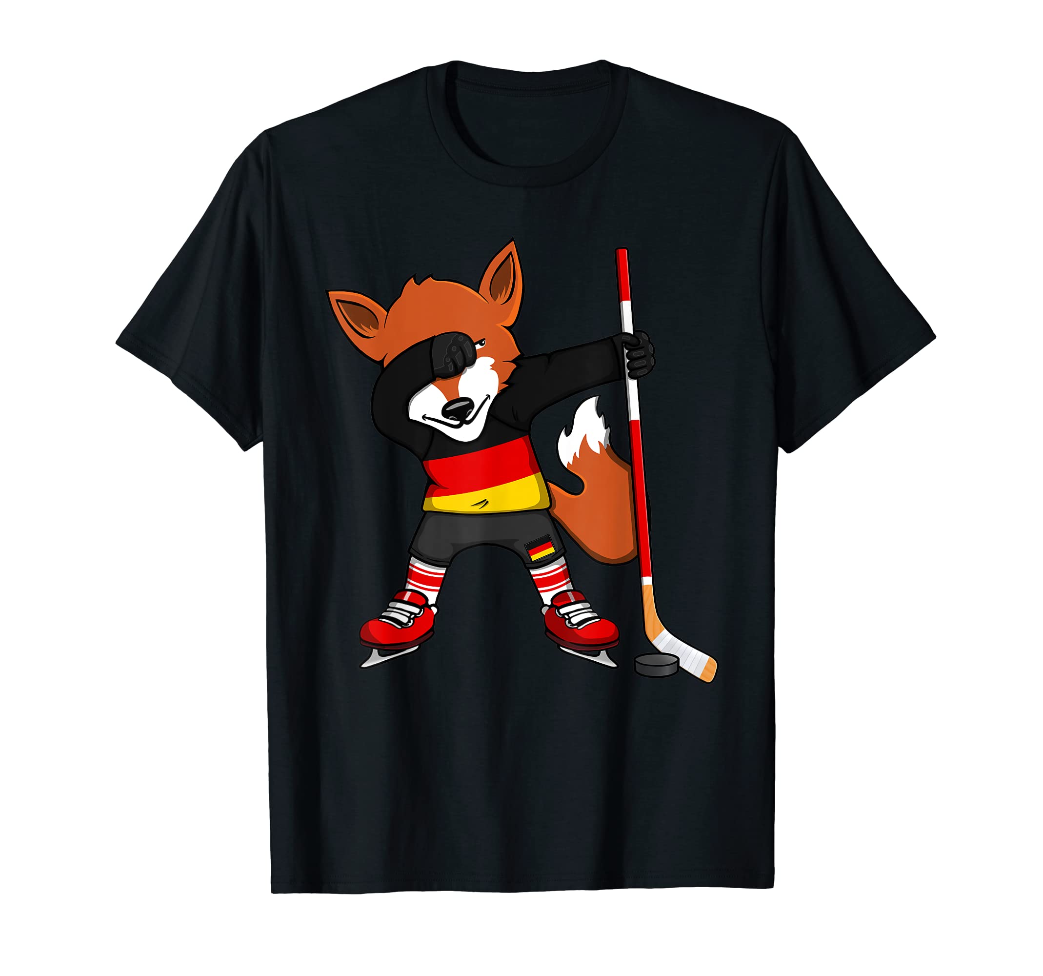 Dabbing Fox Germany Ice Hockey Fans Jersey Dab Winter Sports T-Shirt
