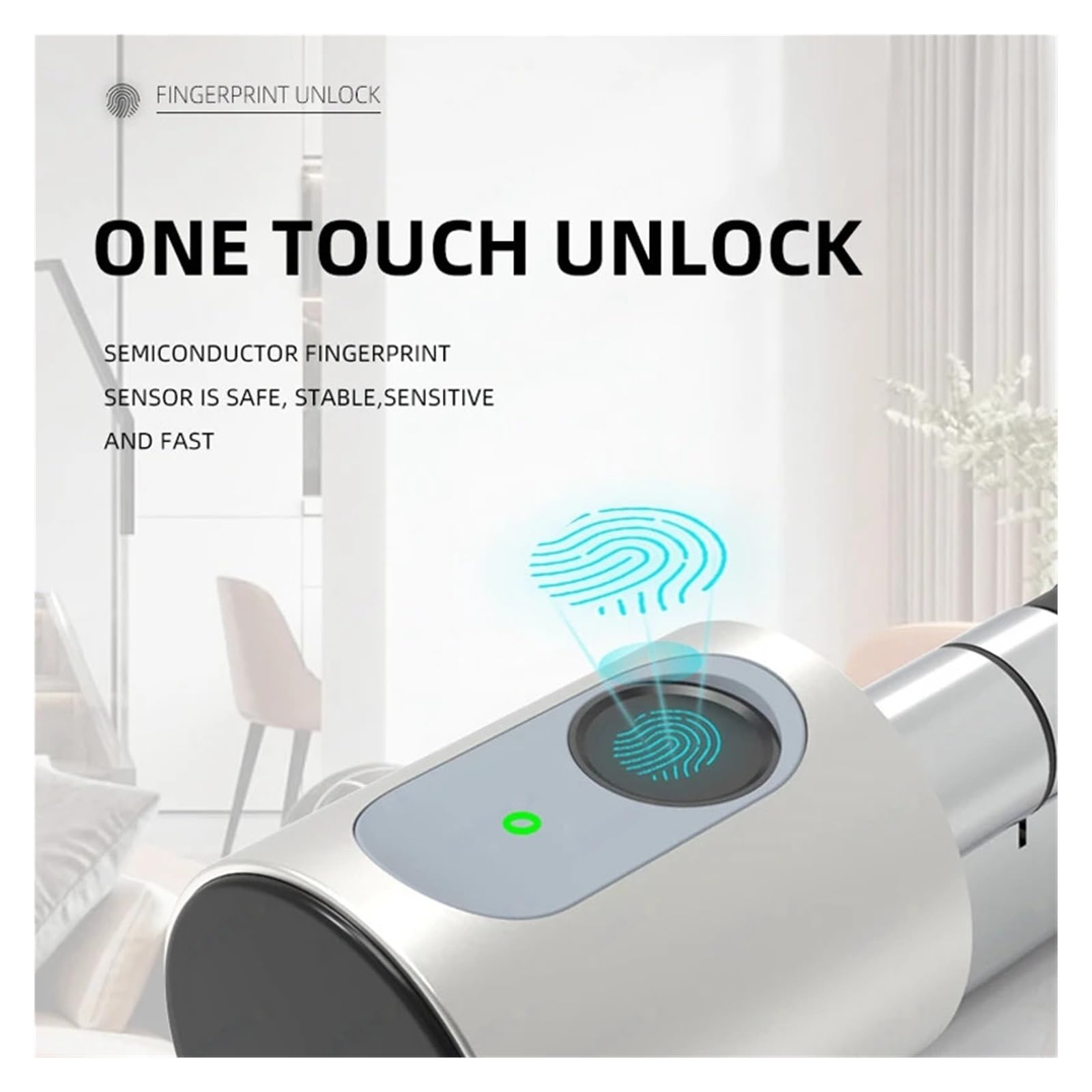 Serrure Connectée Cylindre Réglable BLE Empreinte Et Clés À Carte IC