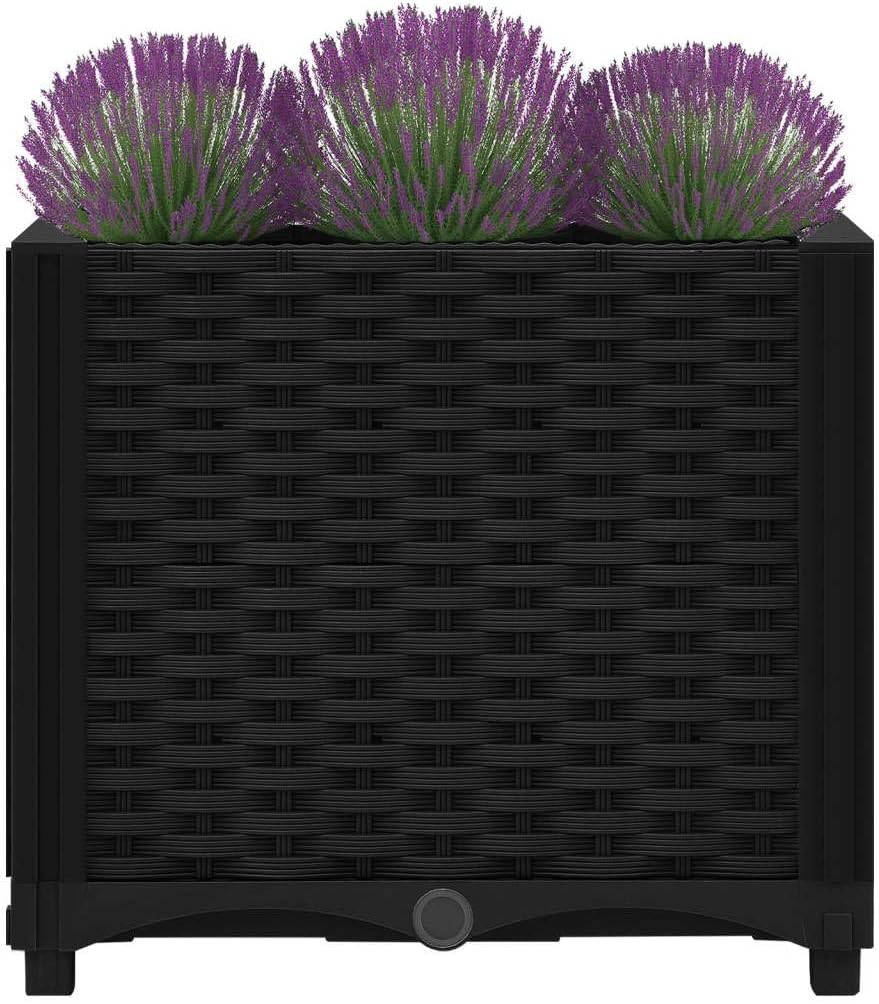 Raised Bed 15.7"x15.7"x15" Polypropylene Lawn Planters