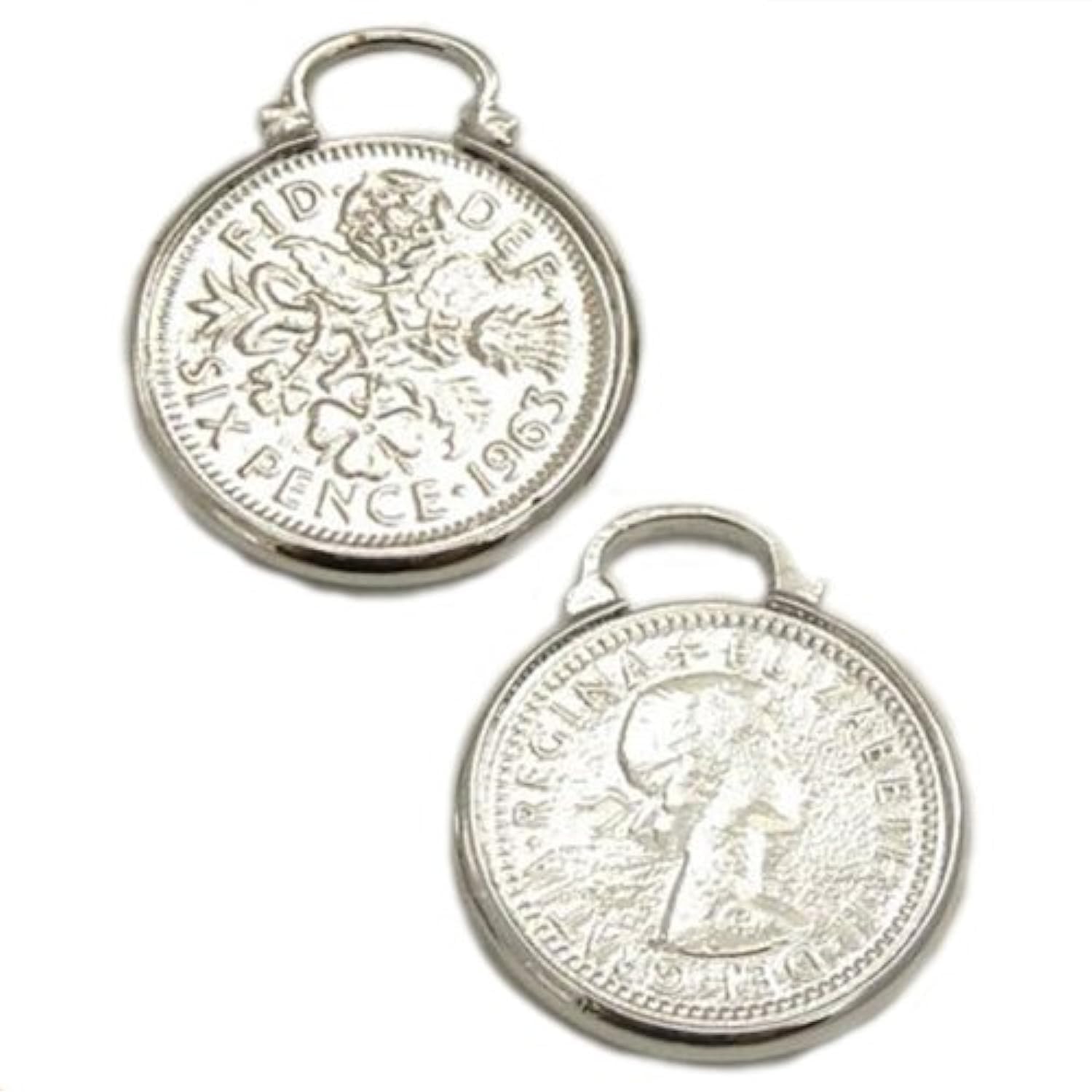 Lucky Sixpence Charm - Silver Plated