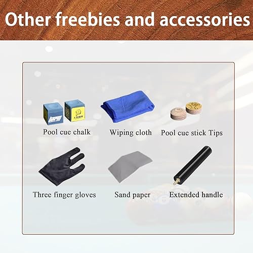 Miniatura 7 de Tacos de billar profesionales 57 pulgadas billar chino negro ocho taco de billar 0.394 in con caja adecuada para hombres y mujeres 34 estructura