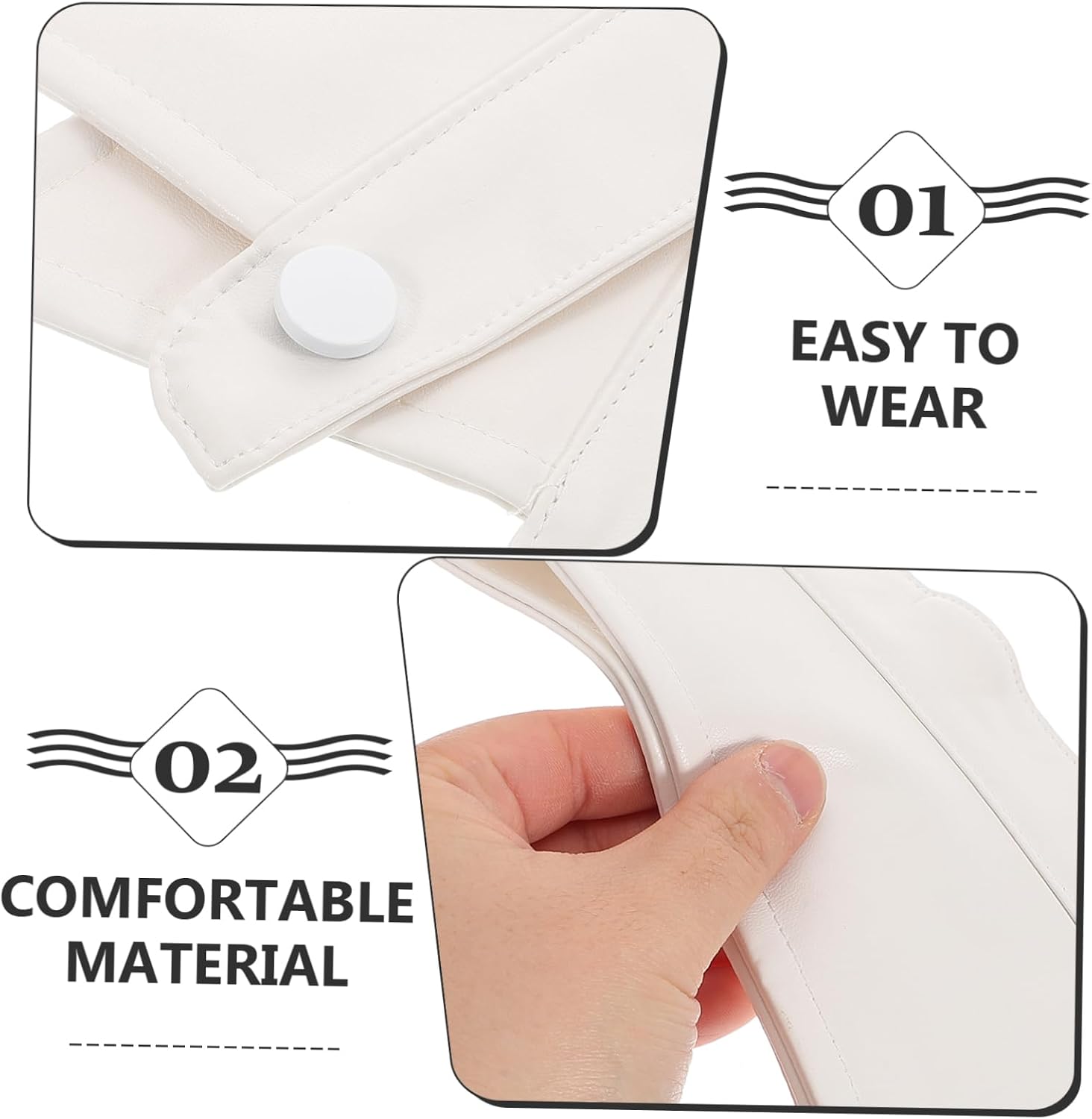 Versatile Pu Leather Detachable Collar for Women Fake Collar for Shirts Sweaters Suitable for Enhancing