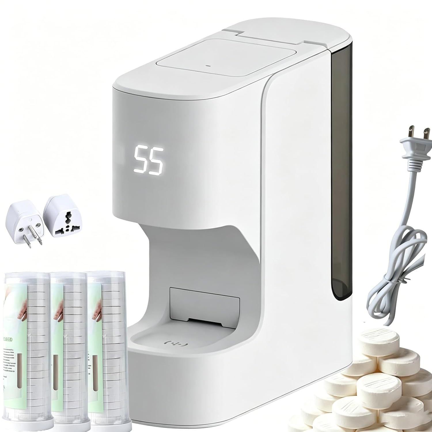 Hot Face Towel Heater Machine, Automatic Towel Warmer Hot Towel Dispenser 55°C Constant Temperature, 20 Compressed Towels Smart Voice Alerts, Towel Warmers for Bathroom (03)