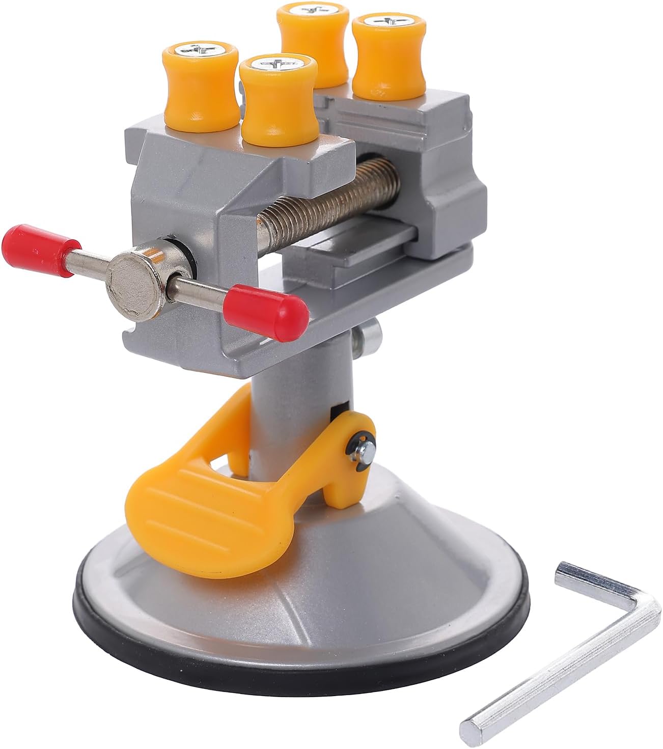 Mini Suction Cup Vise 360 Degree Rotating Bench Clamp Vice | 360 Degree Rotation Small Bench Vice Adjustable Jaws Suction Vise Clip On Tool for Jewelry Model Making Electronics Repairs