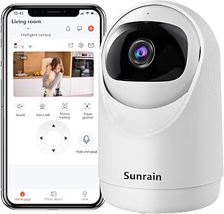 Wifi Smart Dome Camera, 360 Degree Indoor Wireless Security Camera, Indoor Camera Pet Camera 2 Way Audio, Ideal for Baby Monitor and Pet Monitor, Mini PTZ Camera, Wireless Video Surveillance Camera