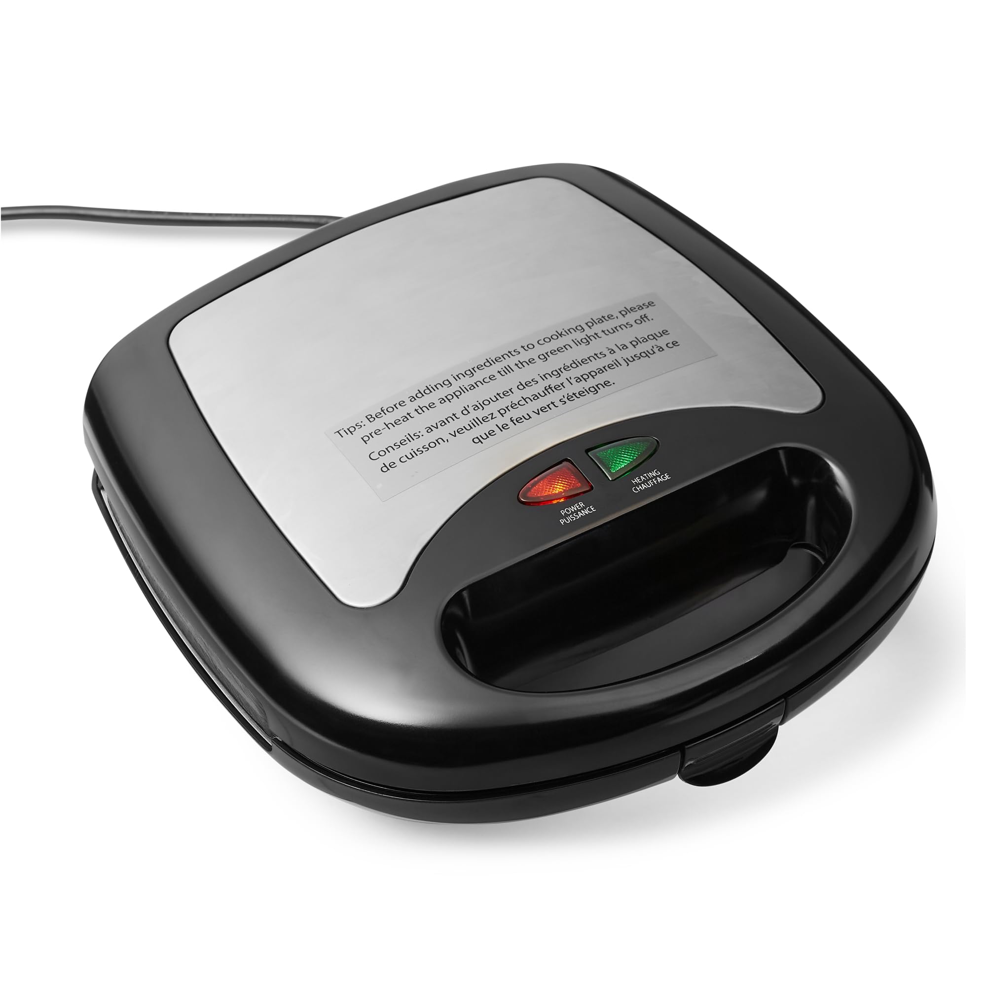 Amazon Basics 3-in-1 Sandwich Maker, Panini Press and Waffle Maker with Removable Plates, 700W