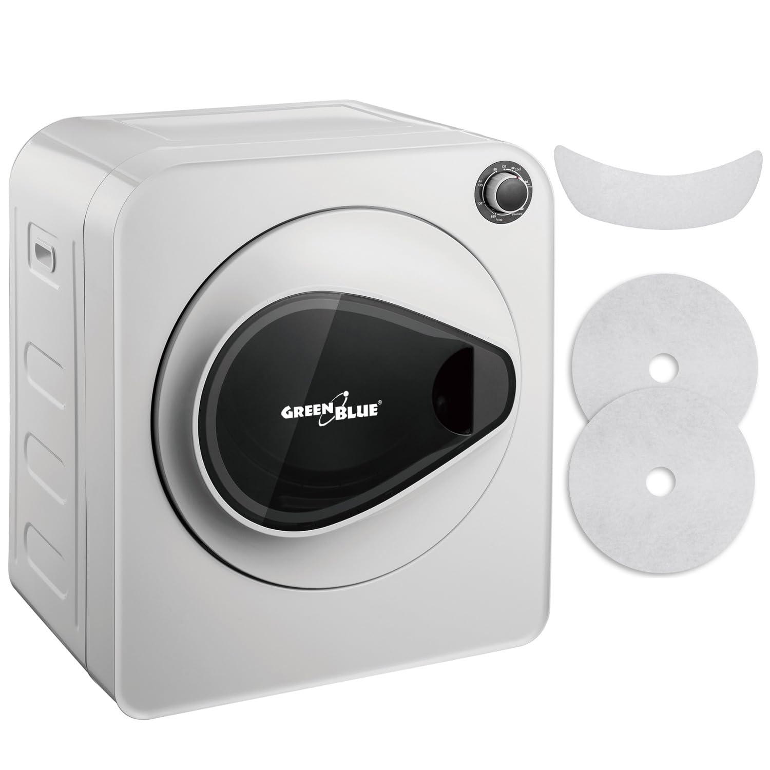 Green Blue GB405 Elektrischer Wäschetrockner Ablufttrockner 830W / bis 3kg / Trockner für Kleidung | Freistehend oder Wandmontage Fünf Trocknungsprogramme