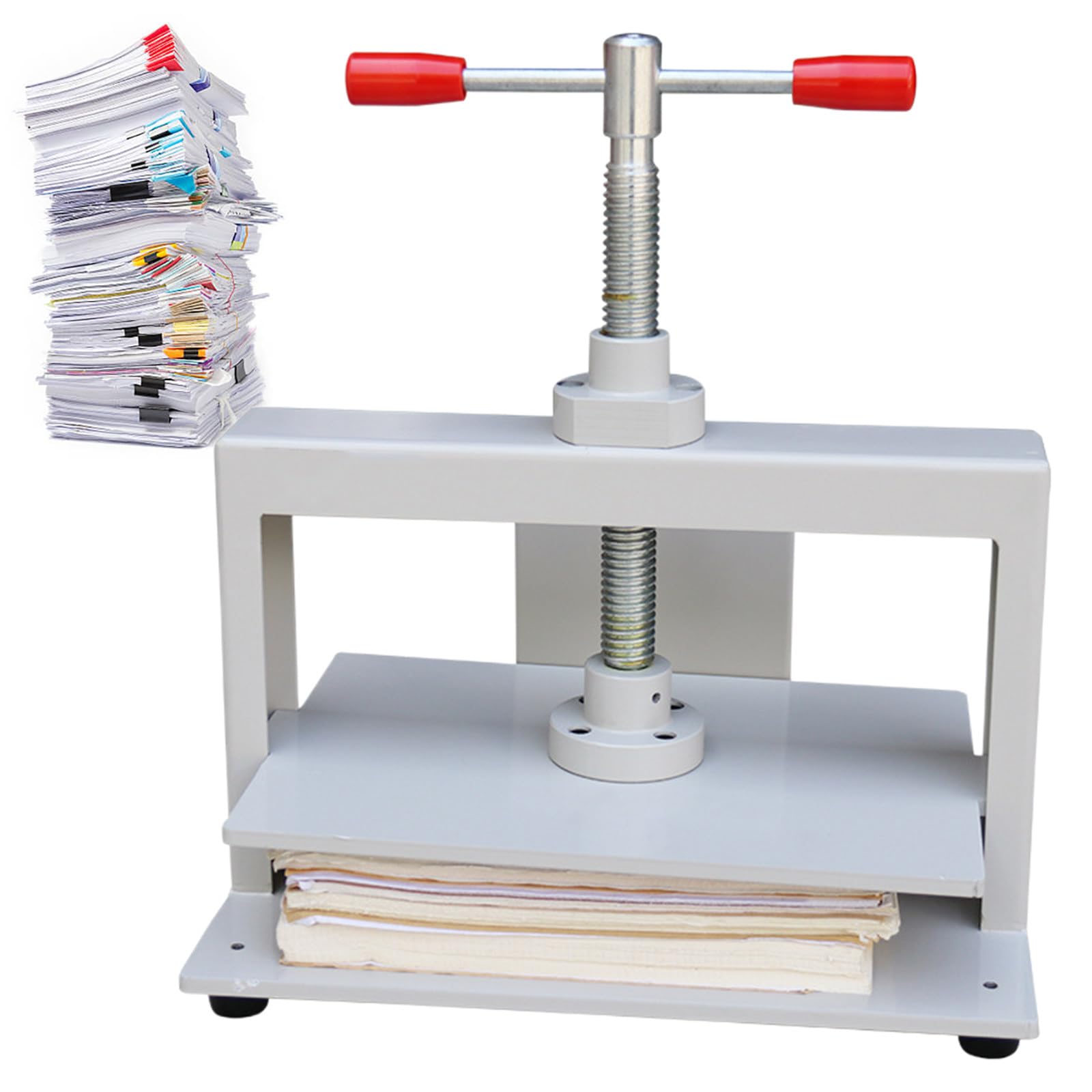 Prensa de encuadernación, prensa de papel plana A4, máquina de corte manual de aplanamiento de libros, prensa de papel resistente