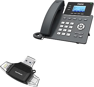 BoxWave Smart Gadget Compatible with Ooma 2603 IP Phone - AllReader SD Card Reader, microSD Card Reader SD Compact USB - Jet Black