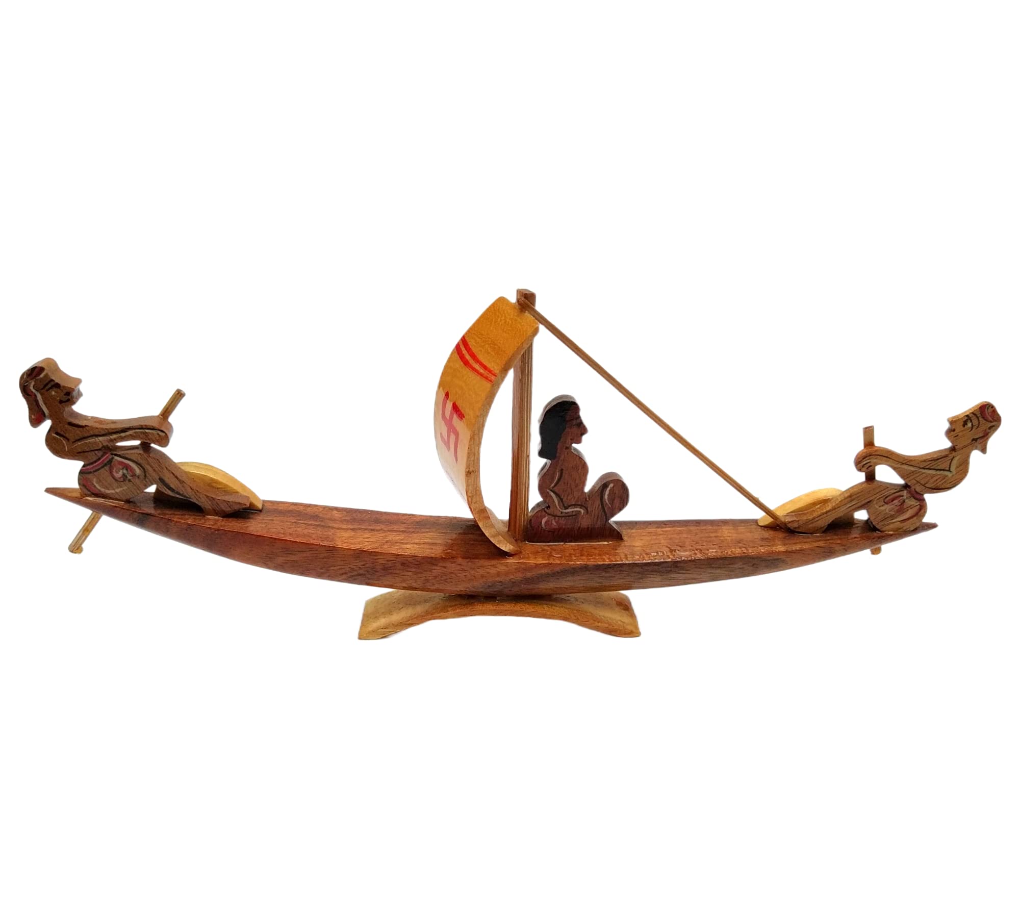 Himalayan Crafts Wooden Boat Ship Showpiece for Home Decoration - 23cm