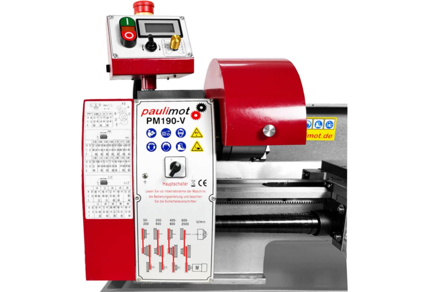 PAULIMOT Drehmaschine PM190-V mit 400 mm Spitzenweite, frequenzgesteuert